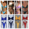 Women's Split Bikini Solid Color Strappy Swimsuit